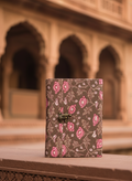 (Preorder) Brown Flowers Lock Diary