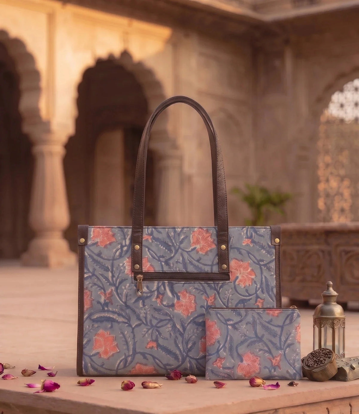 Coral Vine Office Tote